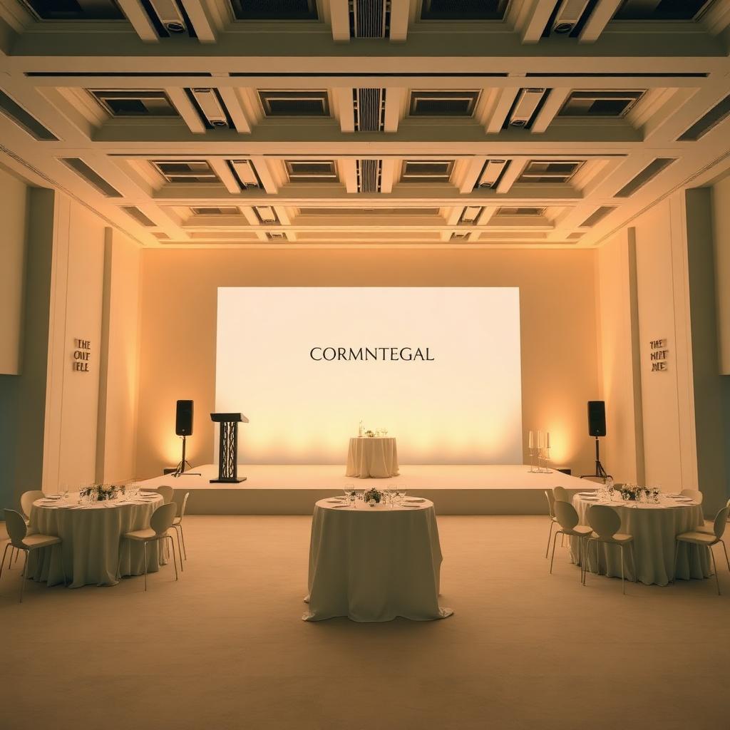 Puesta en escena de un evento corporativo con iluminación de autor