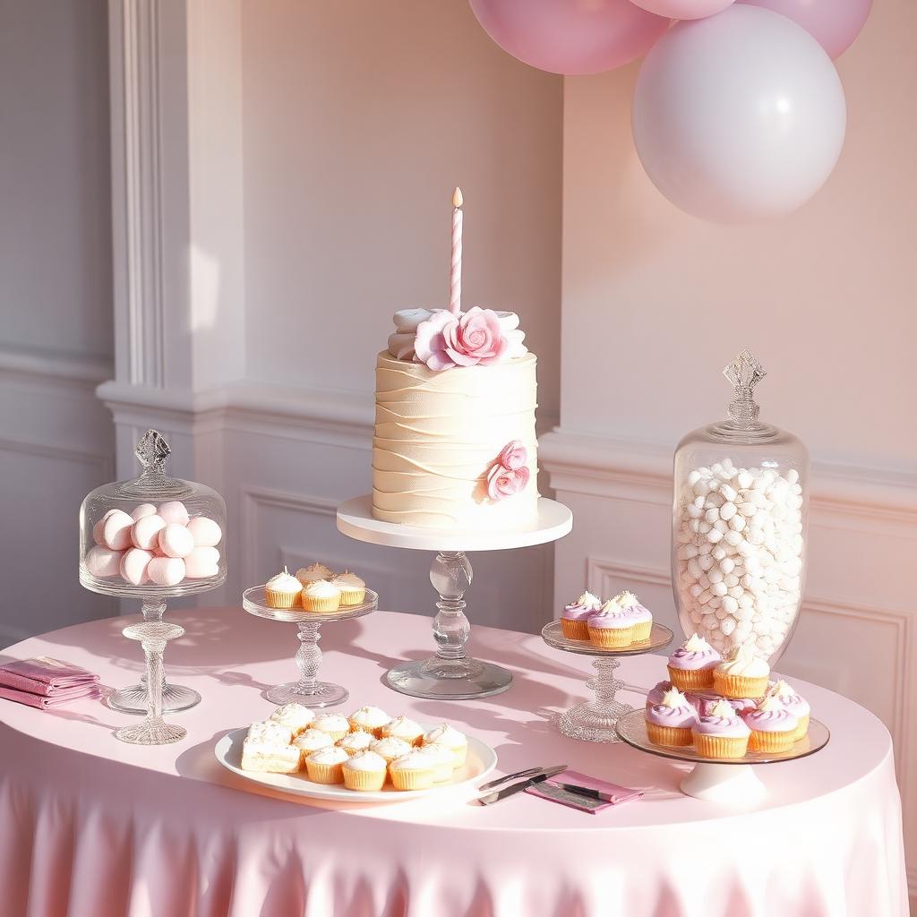 Candy bar y torta personalizada para un cumpleaños